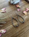 Smaller Sterling Silver Pearls earrings teardrop