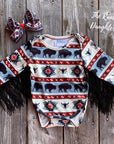 Shea Baby Buffalo Fringe Onesie