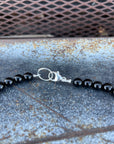 Brier Handmade Black Onyx Beaded Necklace - 15.5 Inch