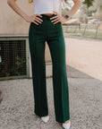 The Zoey Stretch Trouser In Hunter Green
