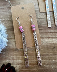 Pink summer earrings