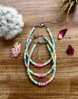Summer anklet - colorful heishi beads