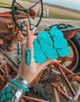 Turquoise Natural Stone Belt Buckle