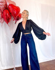 The Loretta Trouser Jean in Dark Wash