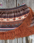 Shea Baby Brown Aztec Fringe Skirt
