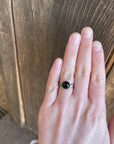 Midnight Valley Handmade Black Onyx and Sterling Silver Ring - Sizw 5