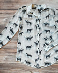 Tasha Polizzi Sheer Stallion Blouse