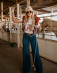 The Loretta Trouser Jean in Medium Wash