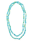 Immeasurable Ocean jade Blue Knotted Necklace