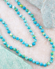Immeasurable Ocean jade Blue Knotted Necklace
