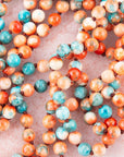 Immeasurable Orange and Blue Ocean Jade Necklace