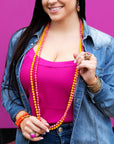 Immeasurable Pink Jade Wrap Necklace