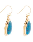 Impressions Blue Apatite Golden Drop Earrings