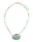 Impressions of Blue Amazonite Freeform Necklace