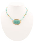 Impressions of Blue Amazonite Freeform Necklace