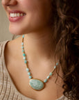 Impressions of Blue Amazonite Freeform Necklace