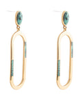 In the Loop Blue Chrysocolla Golden Earrings