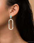 In the Loop Blue Chrysocolla Golden Earrings