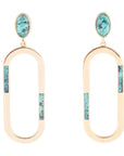 In the Loop Blue Chrysocolla Golden Earrings
