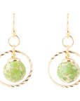 In The Loop Green Jasper Earrings