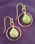 In The Loop Green Jasper Earrings