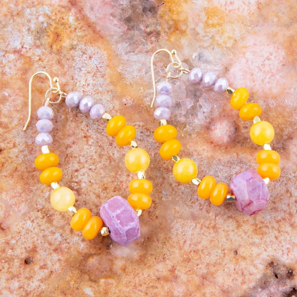Iris Lilac Jade Earrings