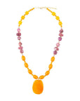 Iris Orange Agate Statement Necklace