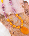 Iris Orange Agate Statement Necklace