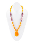 Iris Orange Agate Statement Necklace