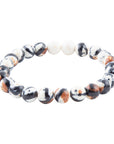 Agate Black and White Stretch Bracelet