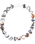 Agate Black and White Stretch Bracelet