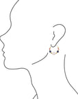 Julia Sodalite and Kunzite Hoop Earrings