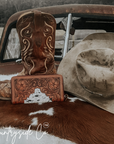 Juliet Tooled Leather Cowhide Wallet by Countryside Co.