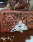 Juliet Tooled Leather Cowhide Wallet by Countryside Co.