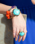 Keleidoscope Multistone Chunky Golden Bracelet