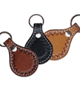 Round Leather Key Chains