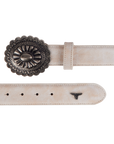 1.5 Woven Belt with Round Buckle-Ceramic Crackle