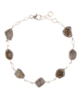 Labradorite and Sterling Silver Line Bracelet