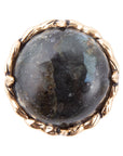 Black Labradorite and Golden Statement Ring