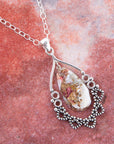 Lace Purple Matrix Pendant Necklace