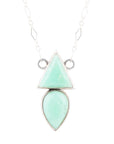 Lahana Green Chrysoprase and Sterling Silver Necklace