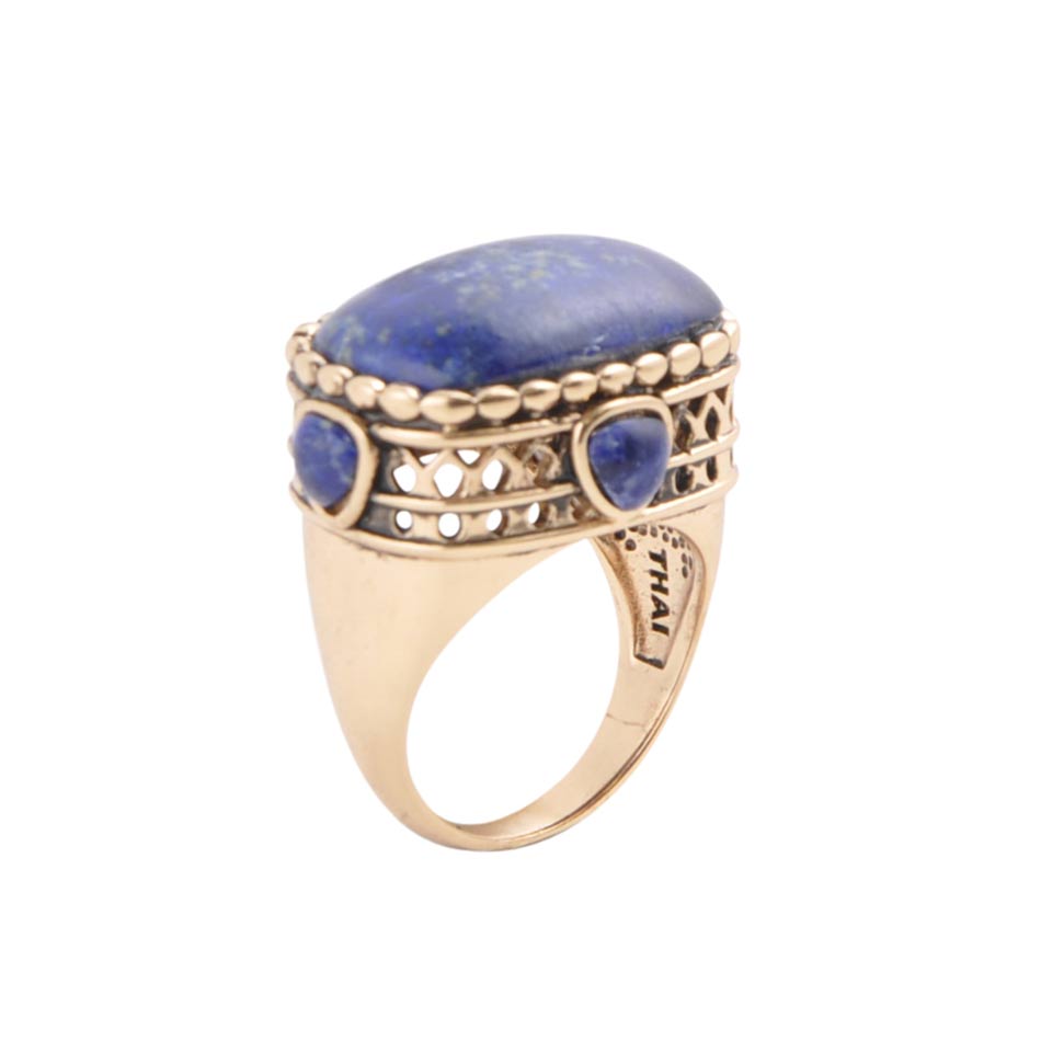 Lapis and Bronze Ring