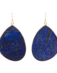 Lapis Slab Drop Earrings