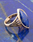 Blue Lapis Golden Spark Ring