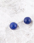 Blue Lapis Sterling Silver Stud Earrings