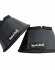 Large Back On Track Horse Hooves Leg Therepy Therapeutic Bell Boots Pair Black