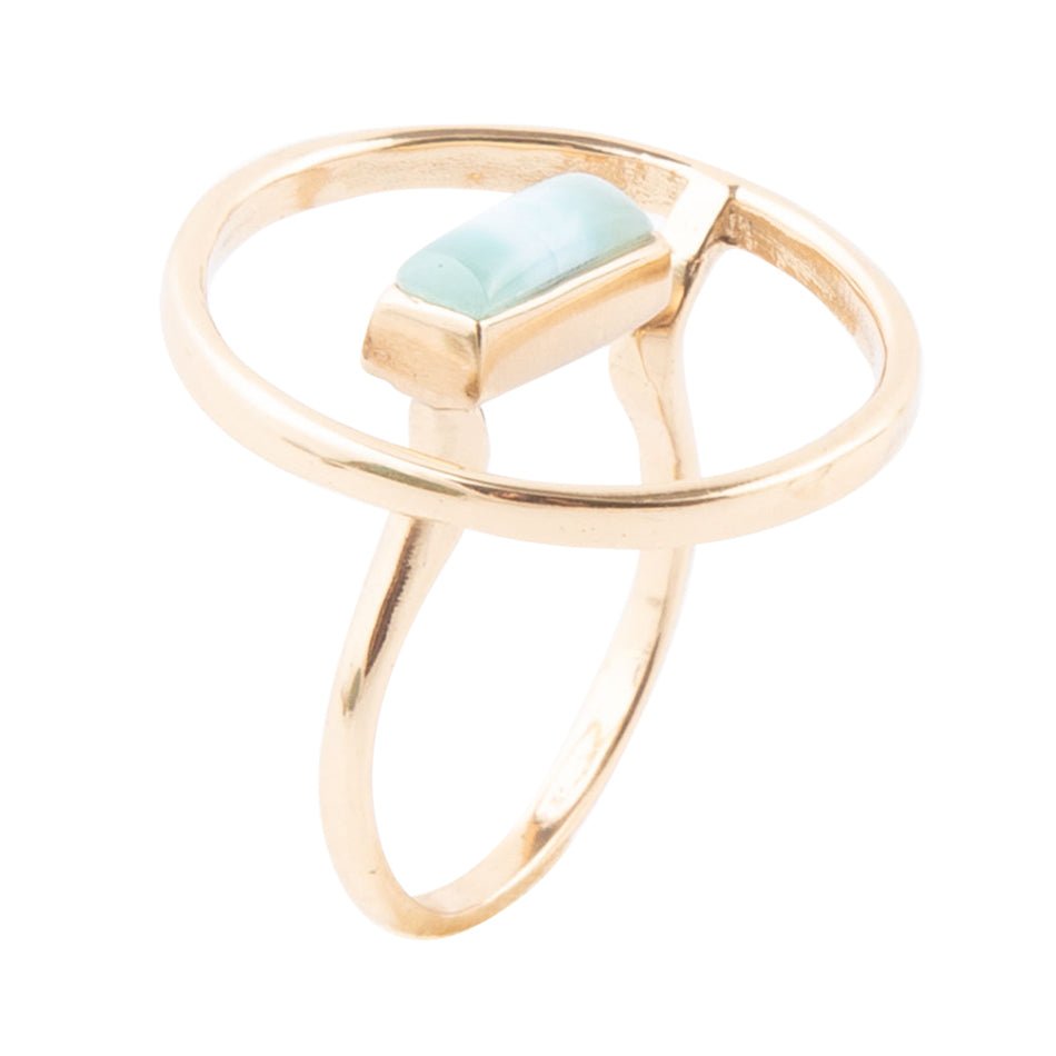 Larimar Floating Bar Ring
