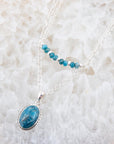 Layered Blue Apatite and Sterling Silver Necklace