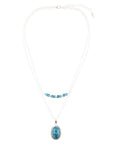 Layered Blue Apatite and Sterling Silver Necklace