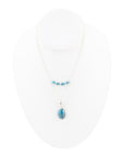 Layered Blue Apatite and Sterling Silver Necklace